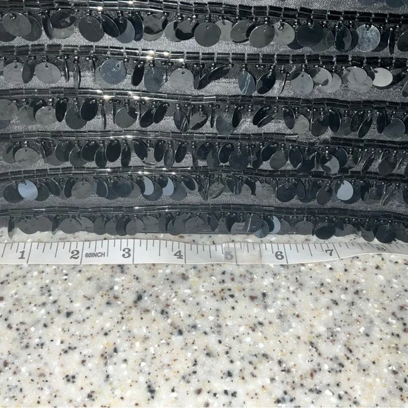 Ann Taylor Black Sequin evening handBag with Glossy Finish - Picture 5 of 6